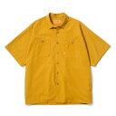 バーバリー ケボズ KEBOZ BURBERRY CLOTH WASHER S/S WORK SHIRTS MUSTARD MADE IN JAPAN （MUSTARD）