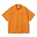 バーバリー ケボズ KEBOZ BURBERRY CLOTH WASHER S/S WORK SHIRTS ORANGE MADE IN JAPAN （ORANGE）