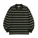 P{Y KEBOZ BORDER L/S POLO GREEN iGREENj