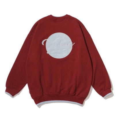 ケボズ KEBOZ CORDUROY BB LOGO SWEAT CREWNECK （BURGUNDY）