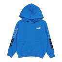 プーマ PUMA ジュニア スウェットフルジップ PUMA POWER カラーブロック フーディースウェット TR_ 678570 (レーシング ブルー)