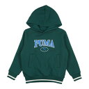 プーマ PUMA ジュニア スウェットフルジップ PUMA SQUAD フーディースウェット FL_ 678521 （マラカイト）