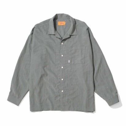 P{Y KEBOZ OPEN COLLAR SHIRT iSAGE GREENj