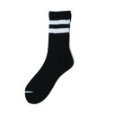 RtB[\bNX COMFY SOCKS LINE LOW CREW MADE IN JAPANiBLACK/WHITEj