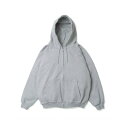 [XtVOX useful things THERMAL LINED RAGLAN ZIP HOODIE 15oz iHEATHER GREYj