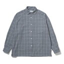 ユースフルシングス useful things COTTON FLANNEL WINDOWPANE SHIRT MADE IN JAPAN （GREY）