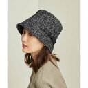 ロペピクニック パサージュ ROPE' PICNIC PASSAGE CYCLEWOOLモヘヤ混ヘリンボーンベルトハット (ブラック(01))