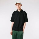 ラコステ LACOSTE サマーウール鹿の子地ポロシャツ (ブラック)