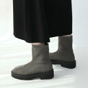 フィン Fin 厚底ニットブーツ【低反発スポンジ入り】 (グレー)