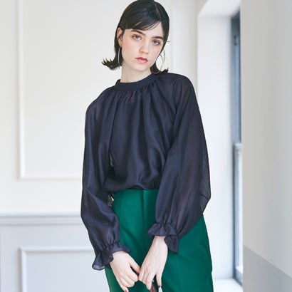 コカ coca 2WAY シアーボウタイブラウス （Navy）のサムネイル