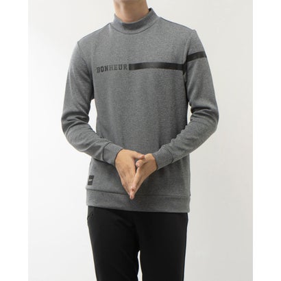 イグニオ IGNIO メンズ ゴルフ 長袖シャツ 胸プリント_モックシャツ IG-1L1543H （グレー）