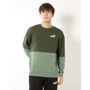 プーマ PUMA メンズ スウェットトレーナー PUMA POWER カラーブロック クルースウェット TR_ 677683 (マートル)