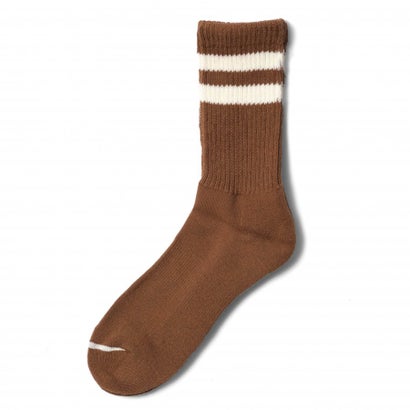 コンフィーソックス COMFY SOCKS LINE LOW CREW MADE IN JAPAN （COYOTE/CREAM）