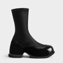 Pixie ピクシー パテントカーフブーツ (Black)