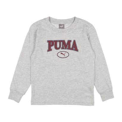 プーマ PUMA ジュニア 長袖Tシャツ PUMA SQUAD LS Tシャツ_ 677724 （ライト グレー ヘザー）