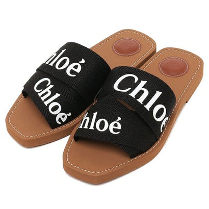 クロエ Chloe サンダル ウッディ フラットミュール ブラック レディース CHLOE CHC22U188Z3 001 （BLACK）