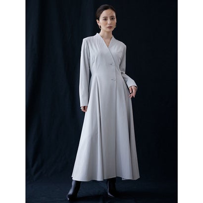 アニュアンス anuans ピンタックデザインフレアワンピース (ICE GREY)