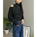 ジュエローブ Jewelobe ショートボレロ×ハイネックノースリニット アンサンブル (ブラック)