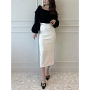 エイミーイストワール eimy istoire サイドカットナロースカート (WHITE)