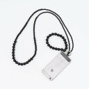 クーコ COOCO アクリルパールスマホショルダーストラップ (ブラック)