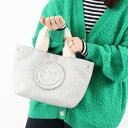 クーコ COOCO SMILEY/パール刺繍xエコファーツイードトートバッグ (オフホワイト)