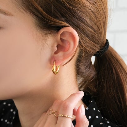 アクアガレージ aquagarage ステンレススクエアフープピアス レディース ゴールド シルバー (ゴールド)