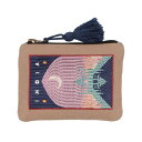 カンカン KANKAN ワールドトリップ 刺繍ポーチ インド (モカ)(4)