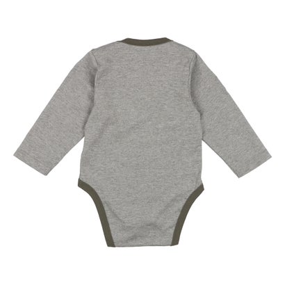 LOCOMALL(ロコンド公式ストア)のザ ノース フェイス THE NORTH FACE ジュニア B L/S Cotton Rompers_ベビー ロングスリーブコットンロンパース NTB82353 （ミックスグレー）【交換・返品不可】｜アングル2