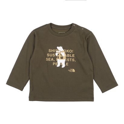 楽天LOCOMALL（ロコンド公式ストア）ザ ノース フェイス THE NORTH FACE ジュニア B L/S Shiretoko Toko Tee_ベビー ロングスリーブシレトコトコティー NTB82332ST （ニュートープ）