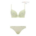 アモスタイル バイ トリンプ AMOSTYLE BY Triumph フローティングフラワー ブラ&ショーツセット 507 Eカップ 【返品不可商品】 (グリー...