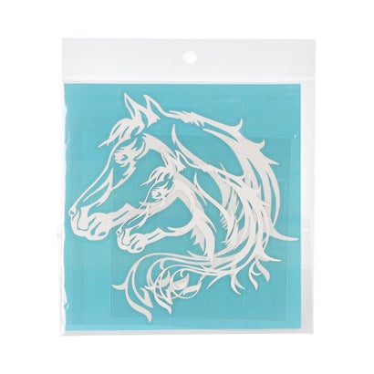 ジョッパーズ JODHPURS ホースステッカー（馬の横顔） （ホワイト）