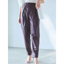 アニュアンス anuans クロスタックチンツテーパードパンツ (BROWN)