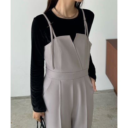 カラウティア callautia callautia カシュクールデザインオールインワン (ライトグレー)