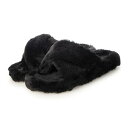 ヌーベル ヴォーグ リラックス Noubel Voug Relax もこもこ クロス スライダー サンダル (ブラック)