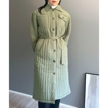 ジュエローブ Jewelobe 中綿キルティングCPOロングコート （カーキ）