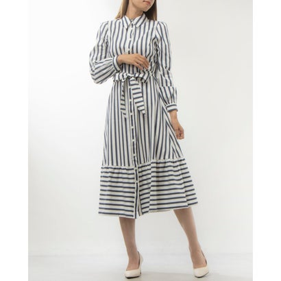 フェイズ エイト Phase Eight Henley Stripe Dress （Navy / Ivory）