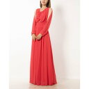 リナシメント RINASCIMENTO スリットスリーブギャザーシフォンマキシワンピース (Magenta)