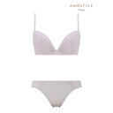 アモスタイル バイ トリンプ AMOSTYLE BY Triumph デイリーAMOSTYLE 寄せブラ モイスチャーフラワー ブラ&ショーツセット 508 B...