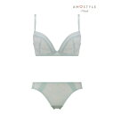 アモスタイル バイ トリンプ AMOSTYLE BY Triumph デイリーAMOSTYLE 寄せブラ モイスチャーフラワー ブラ&ショーツセット 508 B...