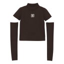 エイミーイストワール eimy istoire アームウォーマーセットニットトップス (BROWN)