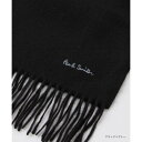 ポールスミス Paul Smith マフラー M1A933DAS04 メンズ レディース ストール ウール 180×25 秋冬 防寒 ロゴ (ブラック×グレー)
