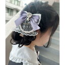 ロジータ ROJITA レースレイヤードパールチェーンヘアクリップSET (パープル)