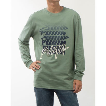プーマ PUMA メンズ 長袖Tシャツ CORE HERITAGE LS グラフィック Tシャツ_ 678879 (EUCALYPTUS)