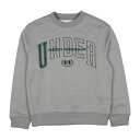 アンダーアーマー UNDER ARMOUR ジュニア スウェットトレーナー UAアーマーフリース グラフィック クルー 1381175 (Steel Light Heather / / Black)(4)