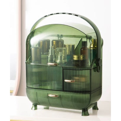 ヴィータフェリーチェ VitaFelice クラシックメイクボックス（3段式／4スペース） （CLEARGREEN）