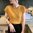 メゾンドラティール maison de LATIR フレンチスリーブサマーニット (マスタード)