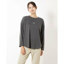 ナージージャパン NERGY JAPAN レディース フィットネス 長袖Tシャツ ラウンドロングTシャツ_ NJM63160 (チャコール)(4)
