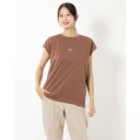 ナージージャパン NERGY JAPAN レディース フィットネス 半袖Tシャツ ロゴボックスタックTシャツ_ NJM63150 (ブラウン)
