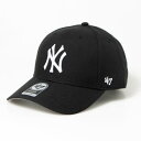 フォーティーセブン 47 キャップ MVP17WBV 帽子 ヤンキース 野球チーム NYY オールシーズン メンズ レディース 47BRAND YANKEES MVP （ブラックxホワイト）