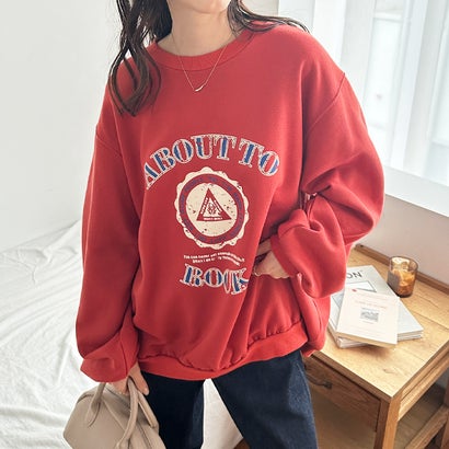 ジーラ GeeRA 裏毛ヴィンテージロゴトレーナー （オレンジ）